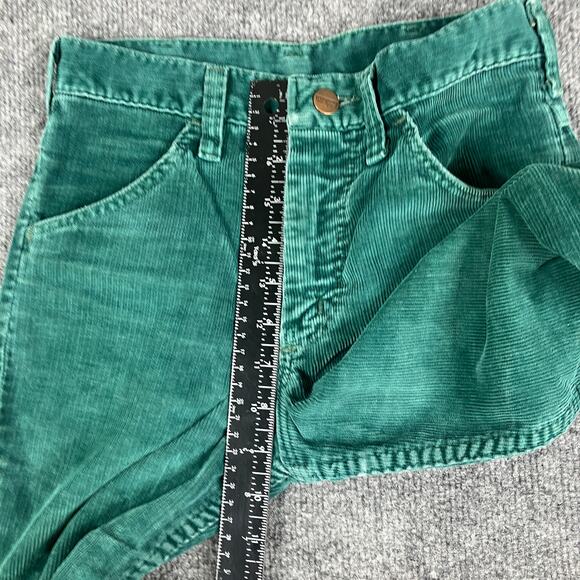 Vintage Wrangler Corduroy Pants Mens Size 27x30 Green Student - Picture 5 of 11